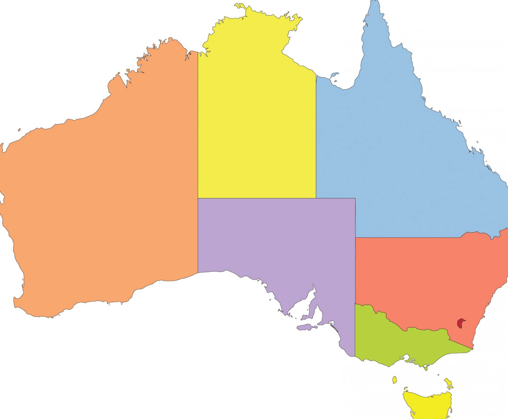 Blank Map Of Australia: Blank Australia Map with States, Australia ...