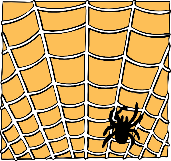 Spider On A Spider Web clip art - vector clip art online, royalty ...