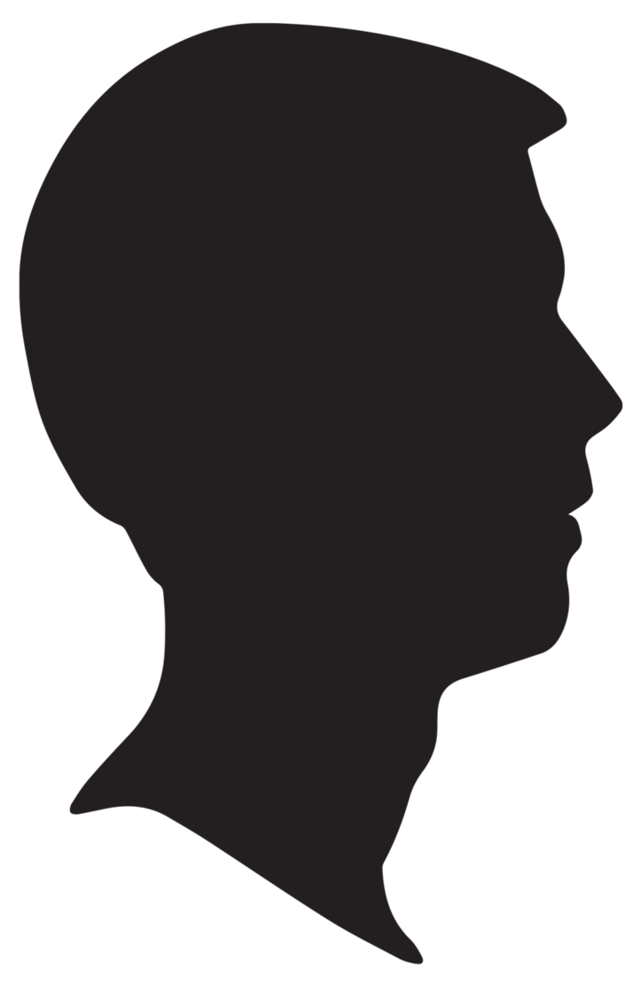 Male head silhouette clipart