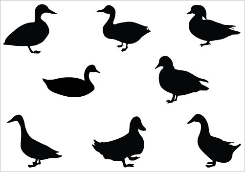 Silhouette Of Duck - ClipArt Best