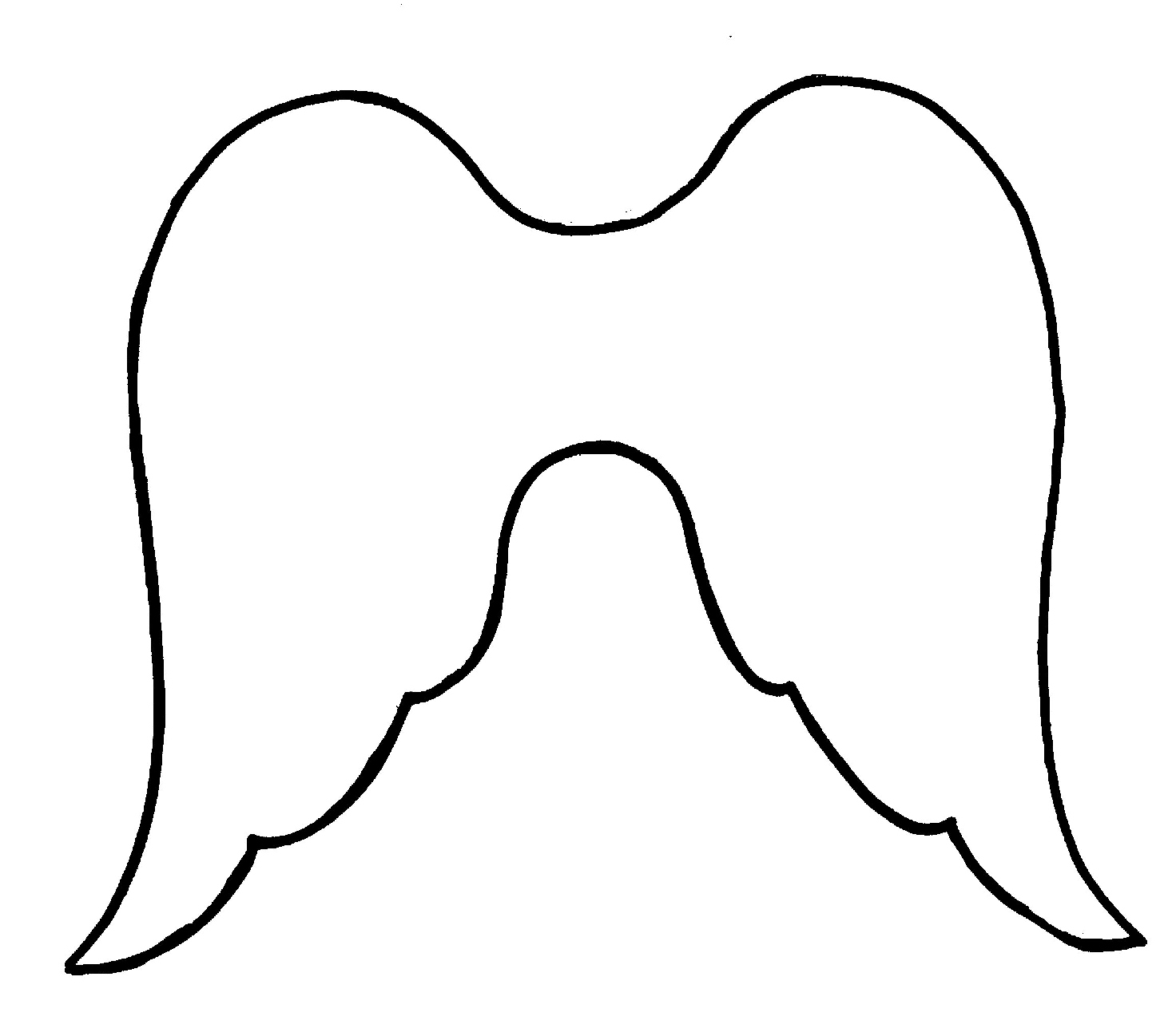 Simple Angel Outline Clipart