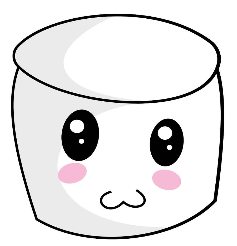 Container clipart bucket container cute face marshmallow