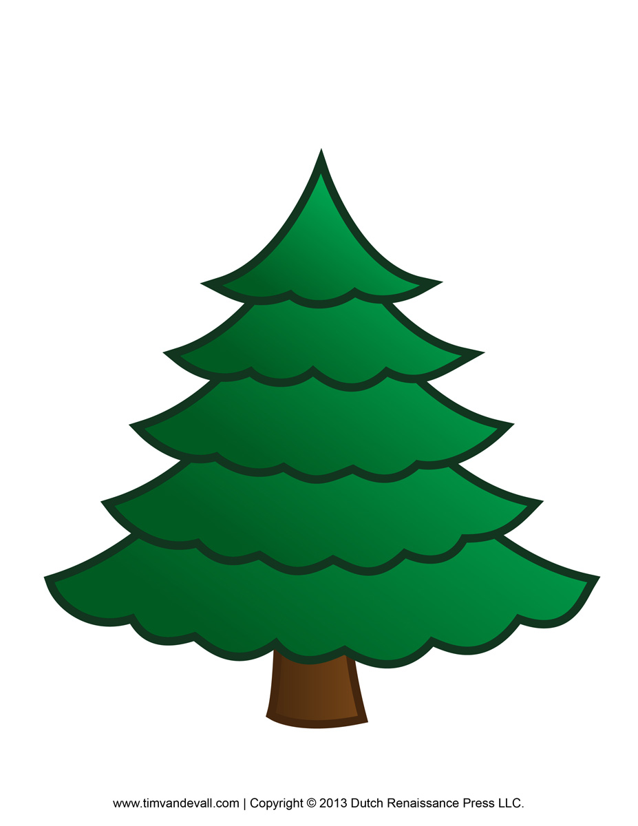 Simple christmas tree clipart