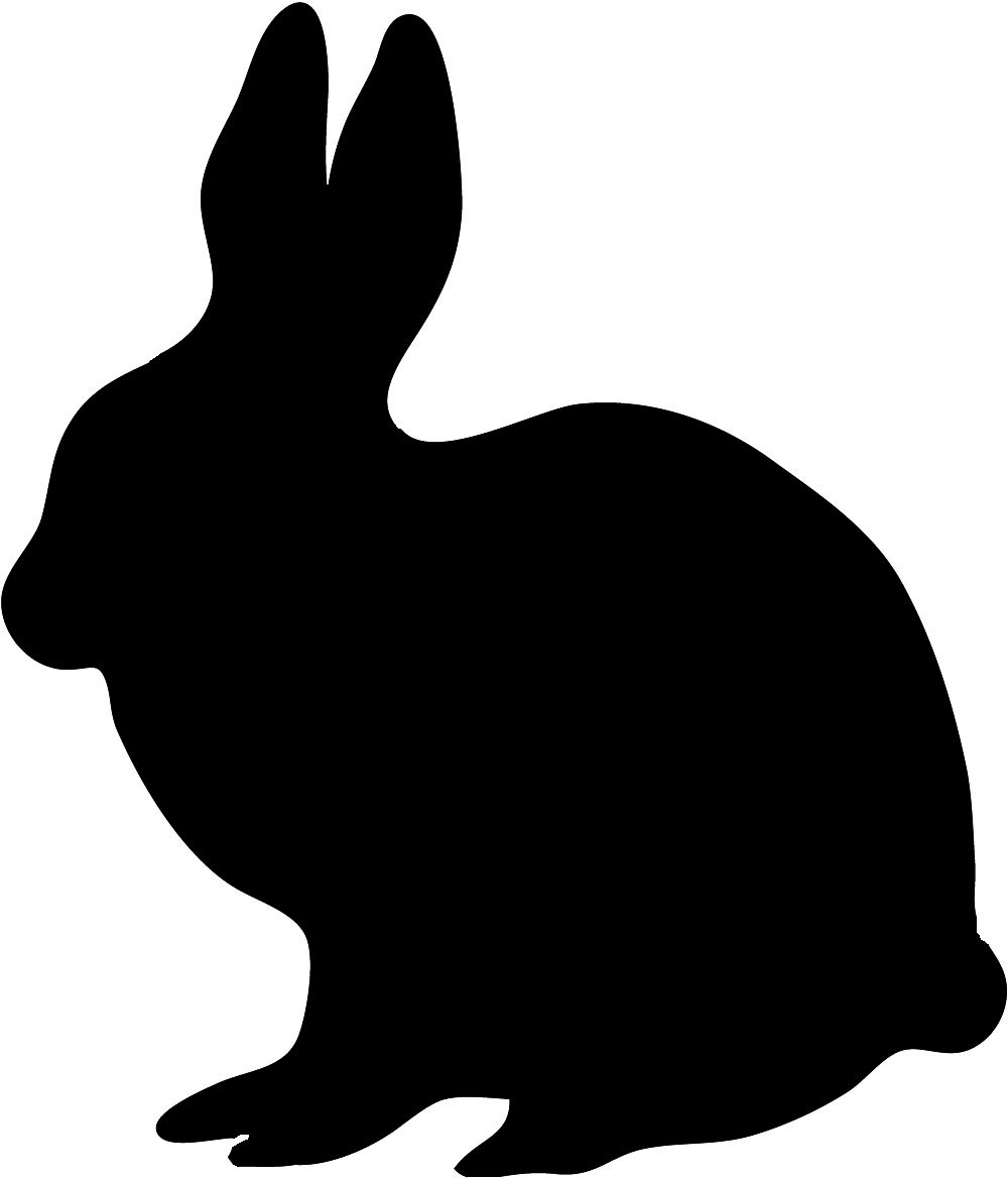 Free clipart rabbit silhouette