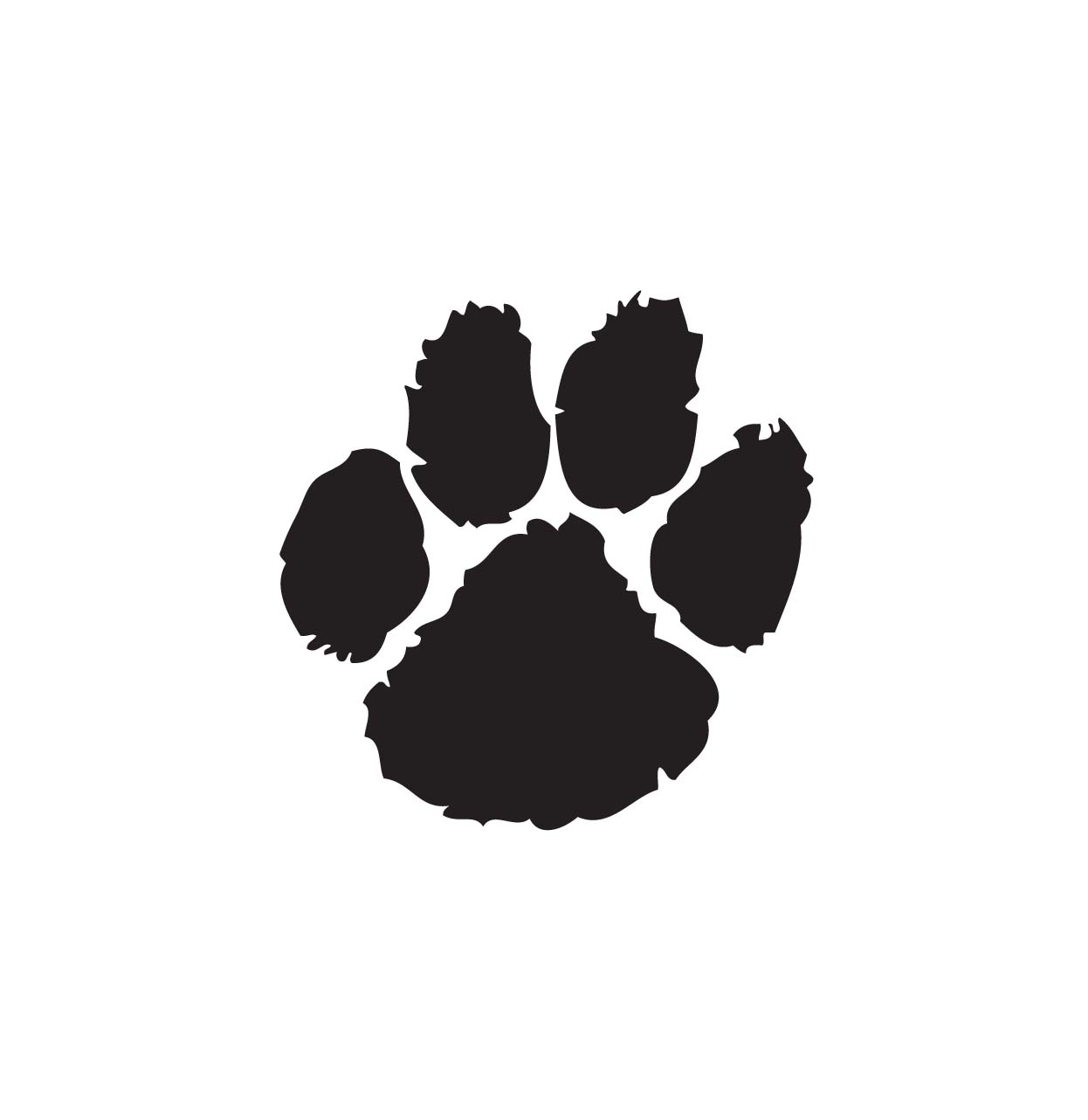 Clipart of dog paw print camo