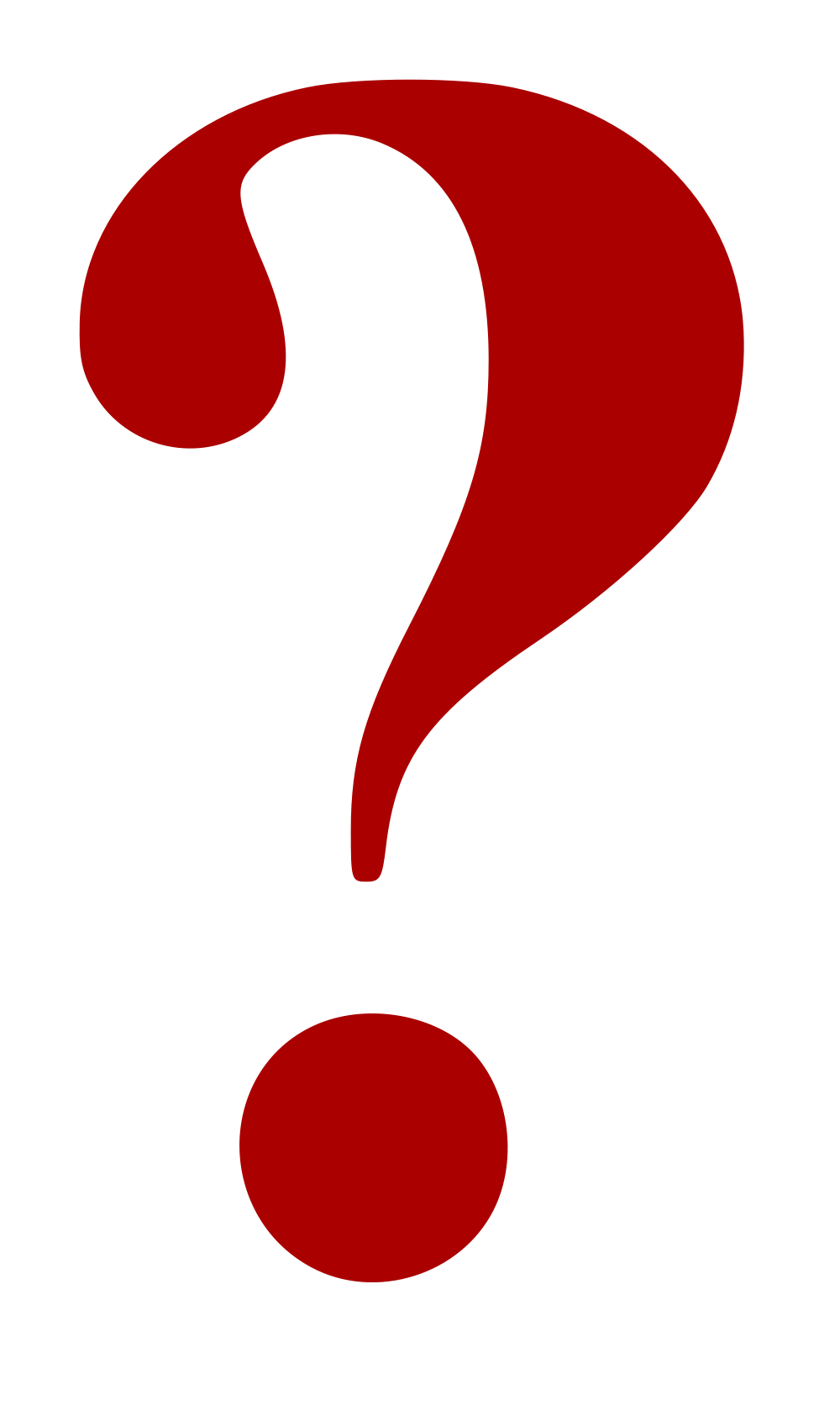 Red question mark clipart