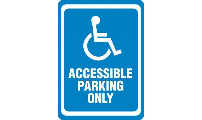 Accessible Symbol, Accessible Parking Only - Blue Sign | TreeTop ...