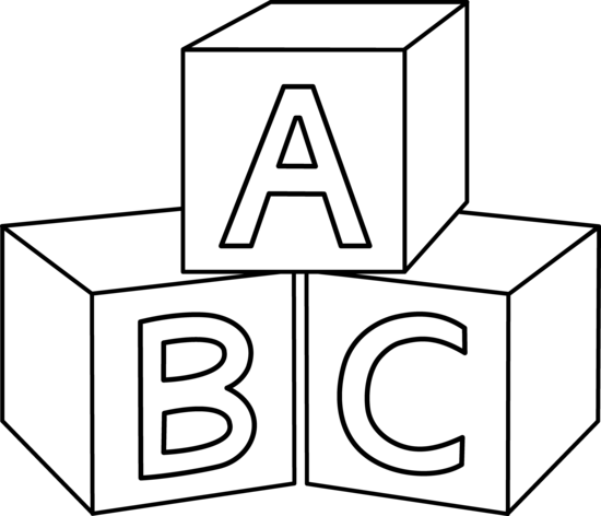 Abc Blocks Clipart Black And White - Free Clipart ...