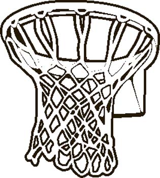 Basketball Net Black And White Clipart