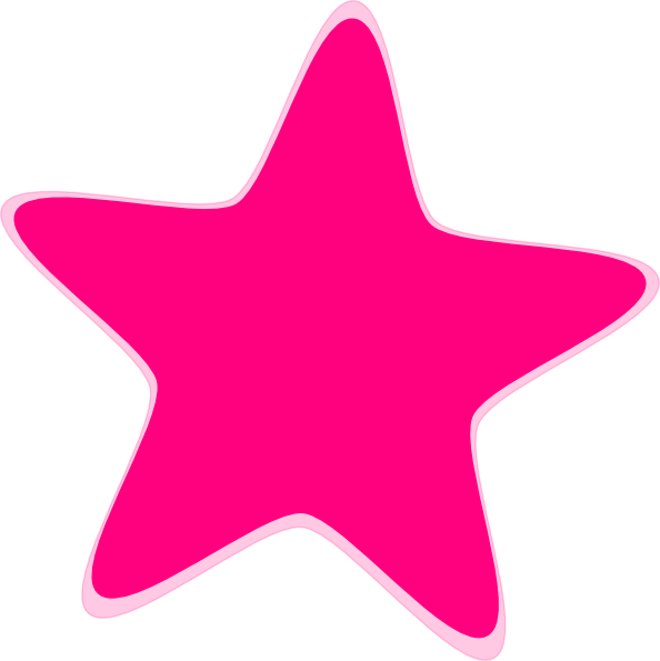 Hot Pink Star Clip Art - vector clip art online ...