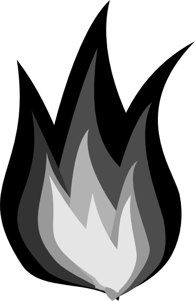Black And White Ring Flames - Free Clipart Images
