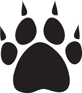 Black Dog Footprint Logo - ClipArt Best