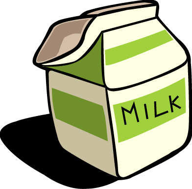 Clipart of a milk carton