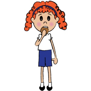 Cookie Cartoon Clipart Image - Cartoon Child Eating a Cookie