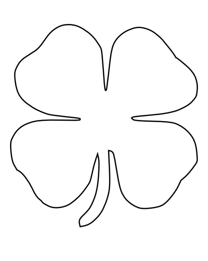 22+ Four Leaf Clover Outline Printable Free Coloring Pages