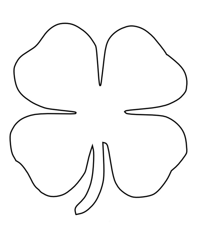 Four Leaf Clover Outline | Free Download Clip Art | Free Clip Art ...