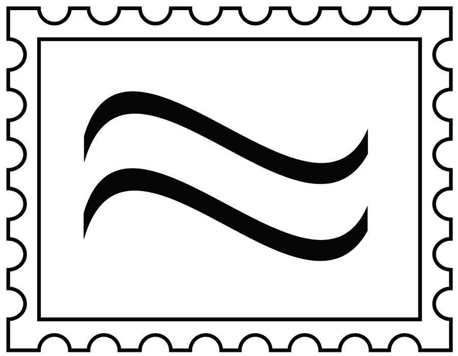 Letter stamp clipart round
