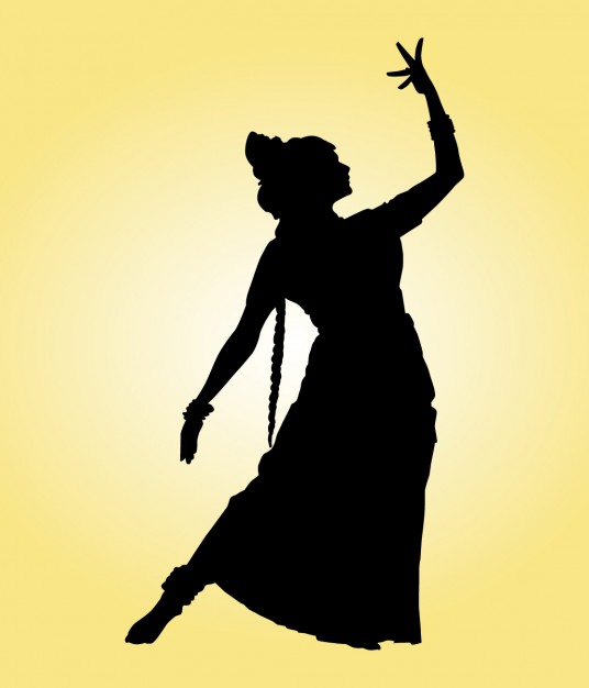 Indian Dancer Silhouette Vector | Free Download