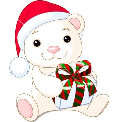 Christmas teddy bear clip art