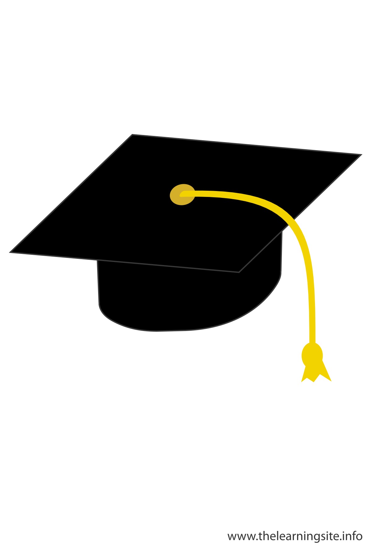 Graduation hat clipart black