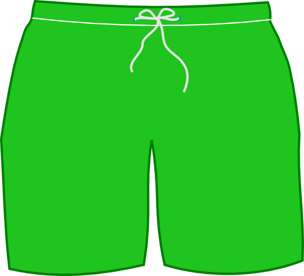Green Swim Shorts Clip Art - vector clip art online ...