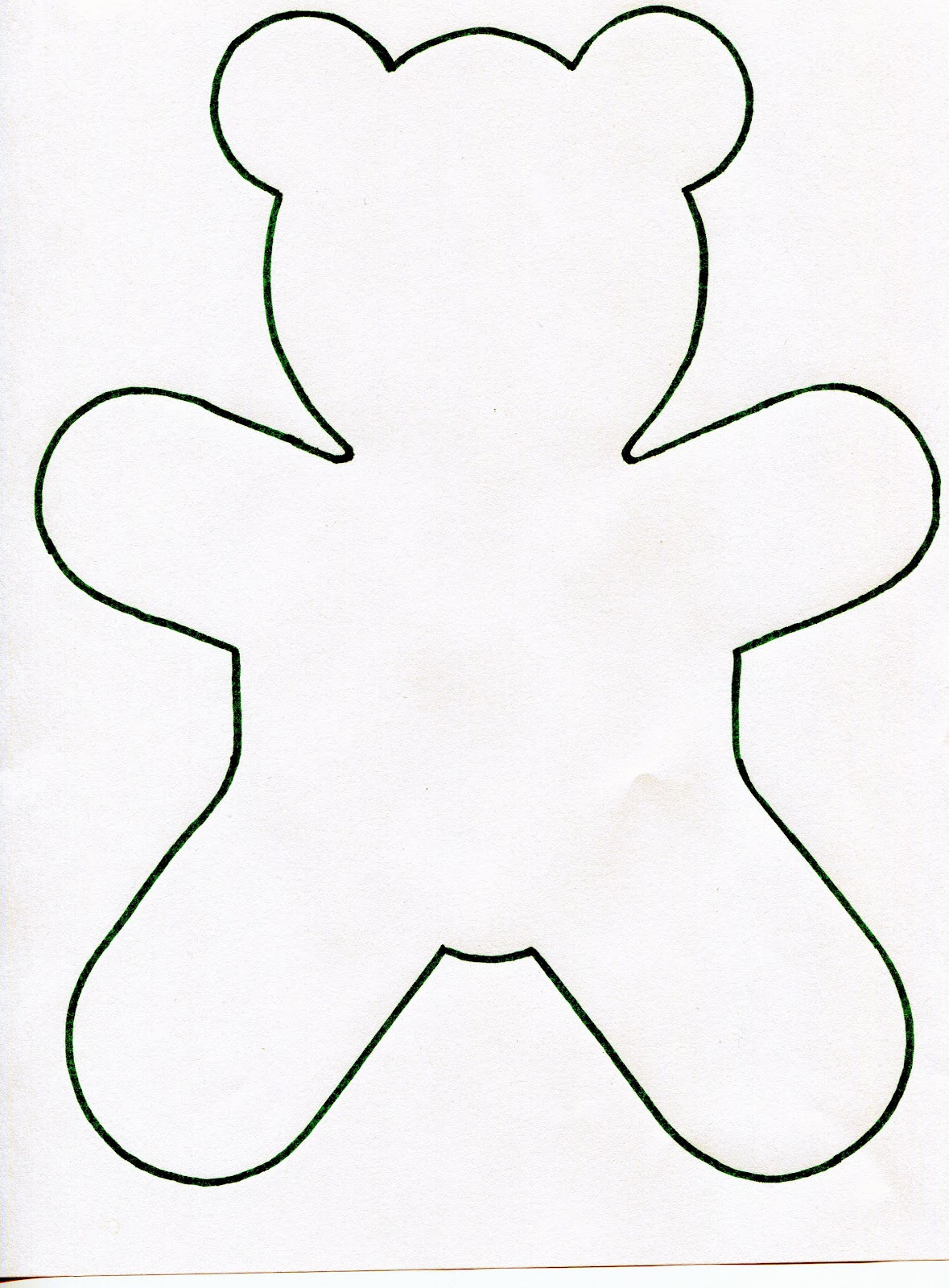 Printable Bear Outline Printable Blank World