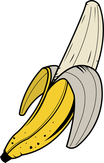Black and white banana clipart free clipart images clipartix ...