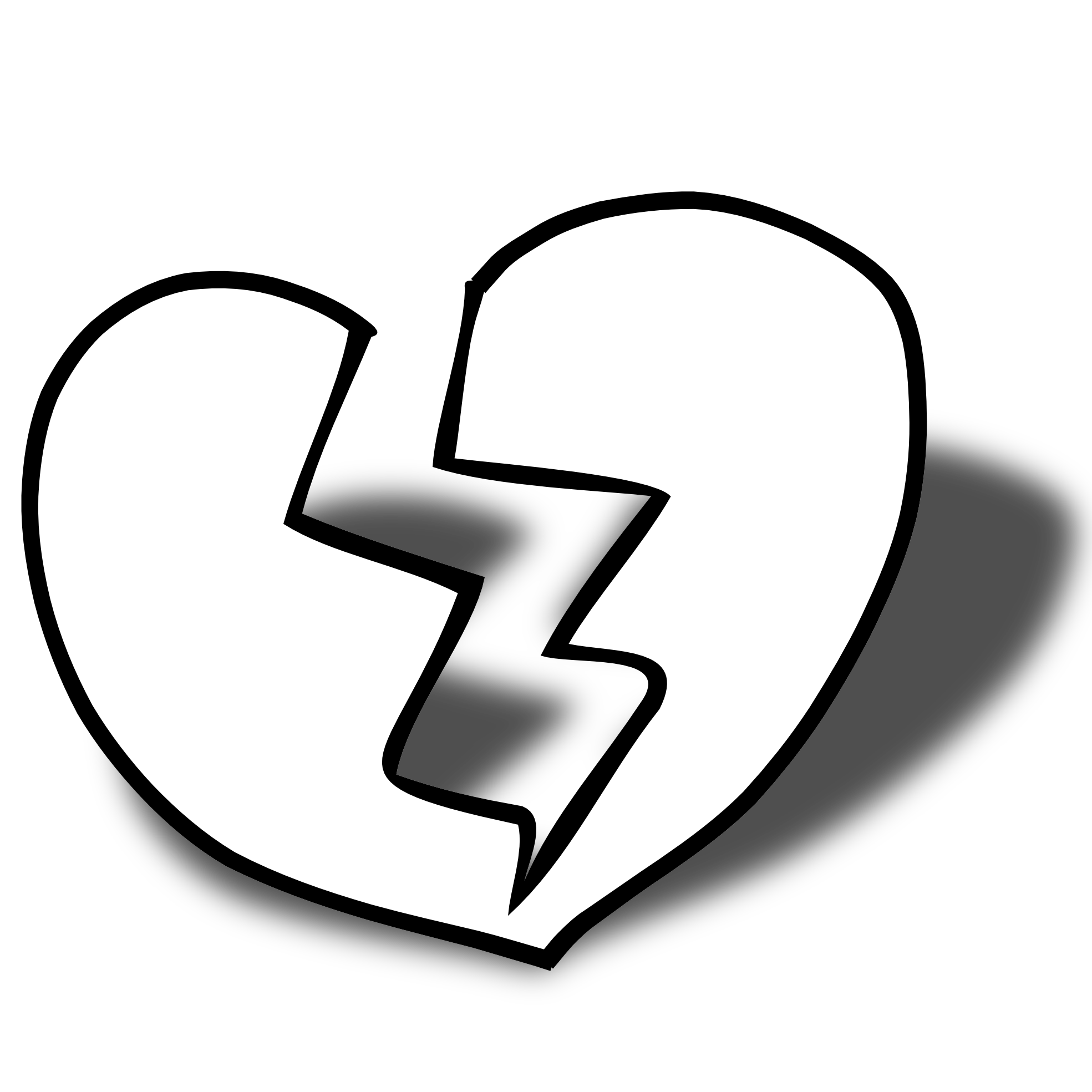 human heart clipart black and white - photo #46