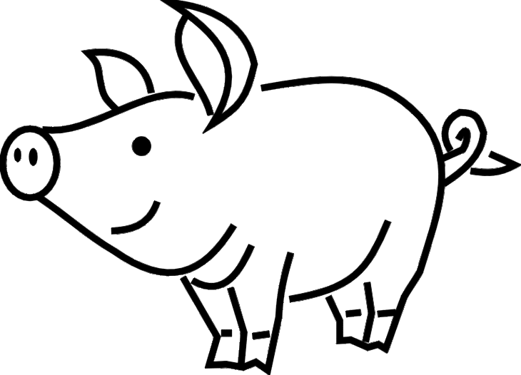 Clipart drawing of a pig