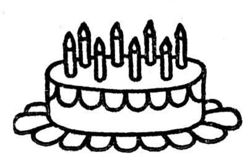 Birthday Cake Coloring Sheet. 7th birthday cake coloring page for ...