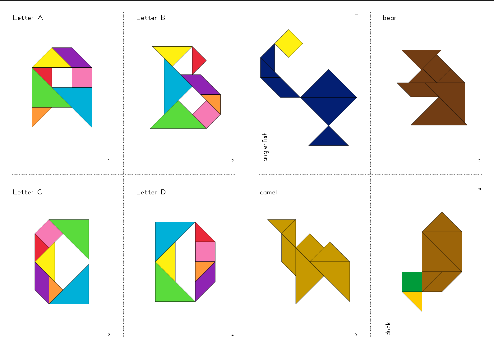 Colorful Tangrams TPT: Tangram Animal Alphabet - ClipArt Best - ClipArt Best