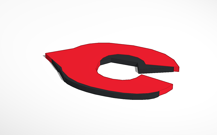 3D design Cincinnati Reds Logo | Tinkercad