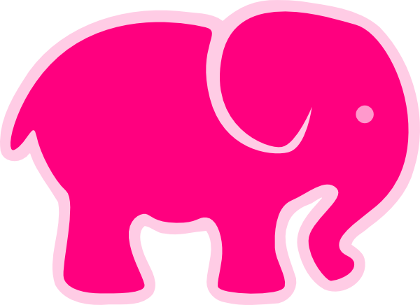 Free red elephant clipart