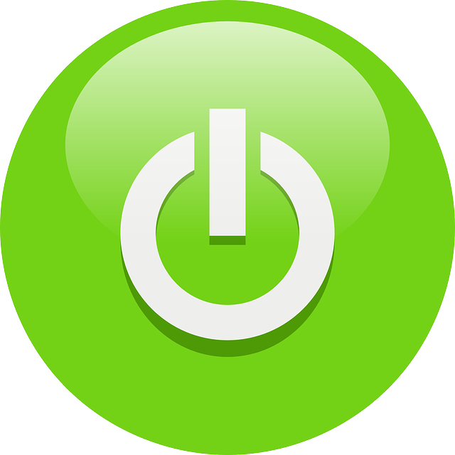 Green computer switch icon symbol with glossy design | Free PSD ...