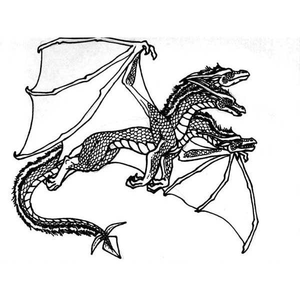 Animal ~ Printable Flying Dragon Coloring Pages ~ Coloring Tone