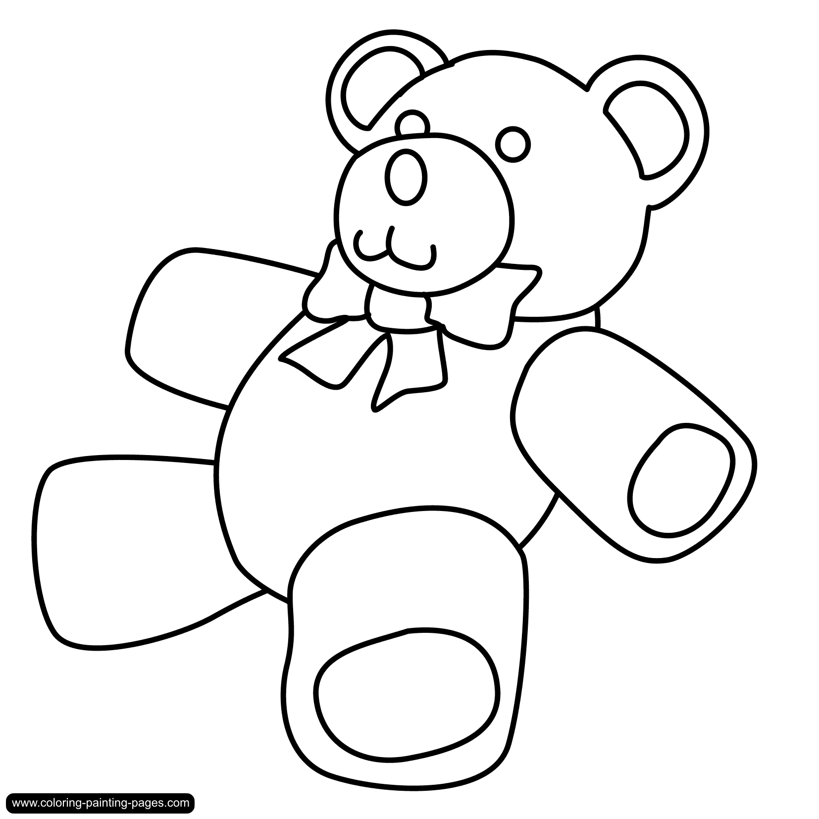 Cute teddy bear clipart black and white