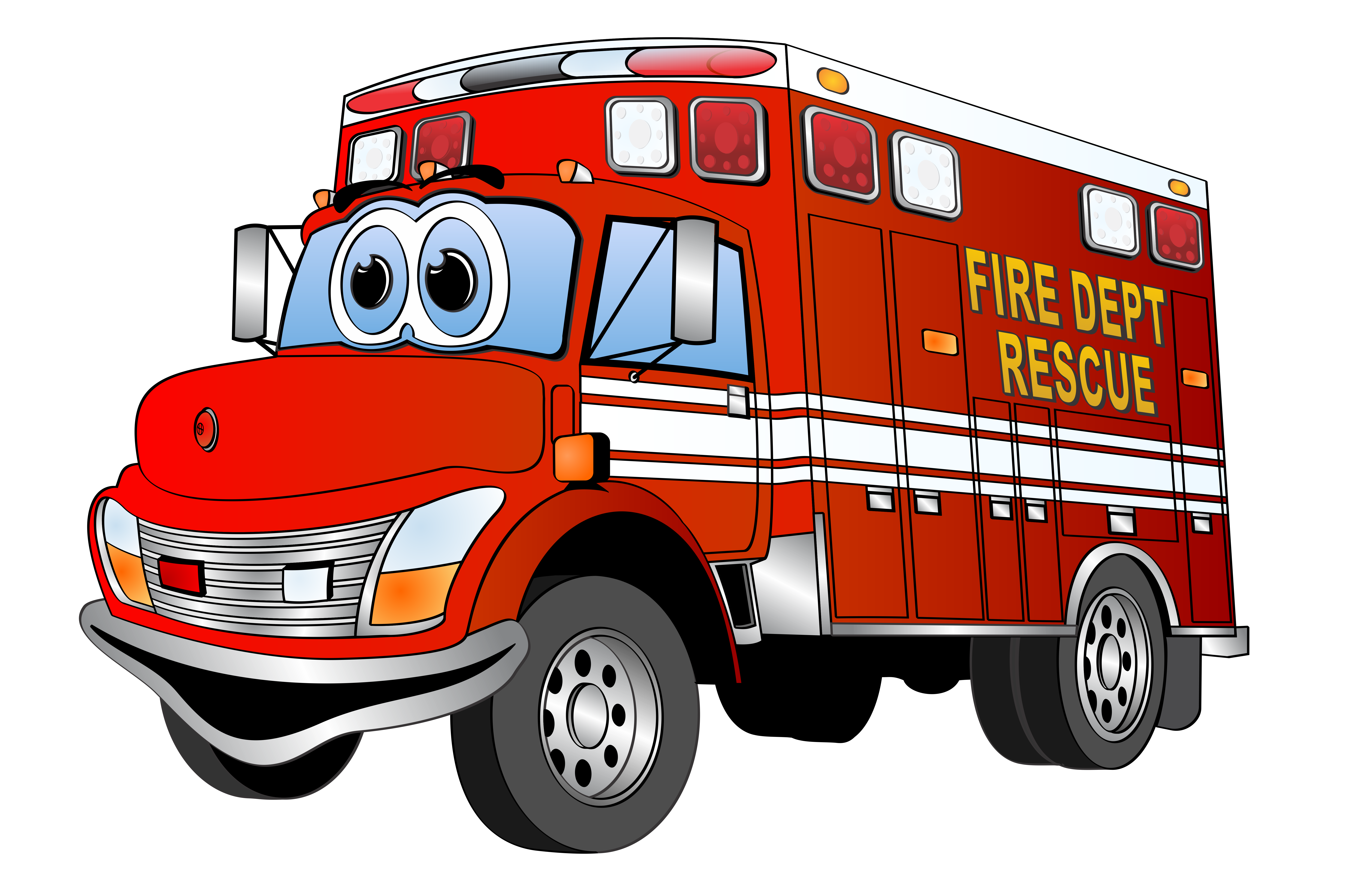 Animated fire truck clipart