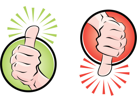 Thumbs Up Thumbs Down Cartoon - ClipArt Best