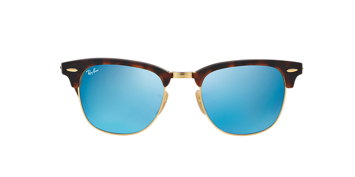 Ray-Ban RB3016 49 CLUBMASTER 49 Blue & Tortoise Sunglasses ...