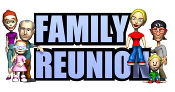 Free art clipart of family reunion