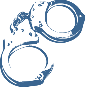 Blue Handcuffs Police Clip Art - vector clip art ...