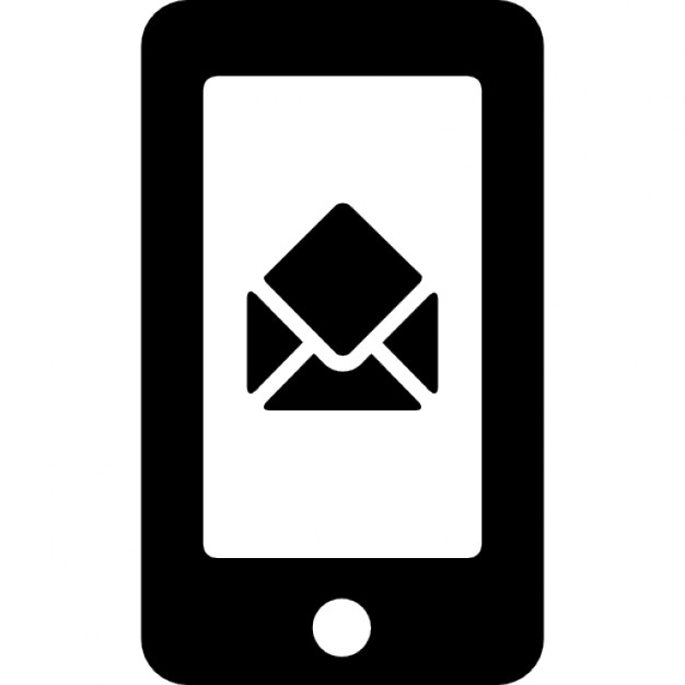 Open email envelope symbol on a mobile phone screen Icons | Free ...