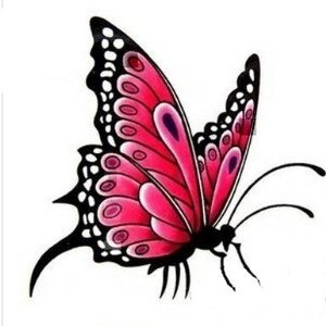 10 Piece Red Butterfly Tattoo Stickers: Arts, Crafts ... - ClipArt ...