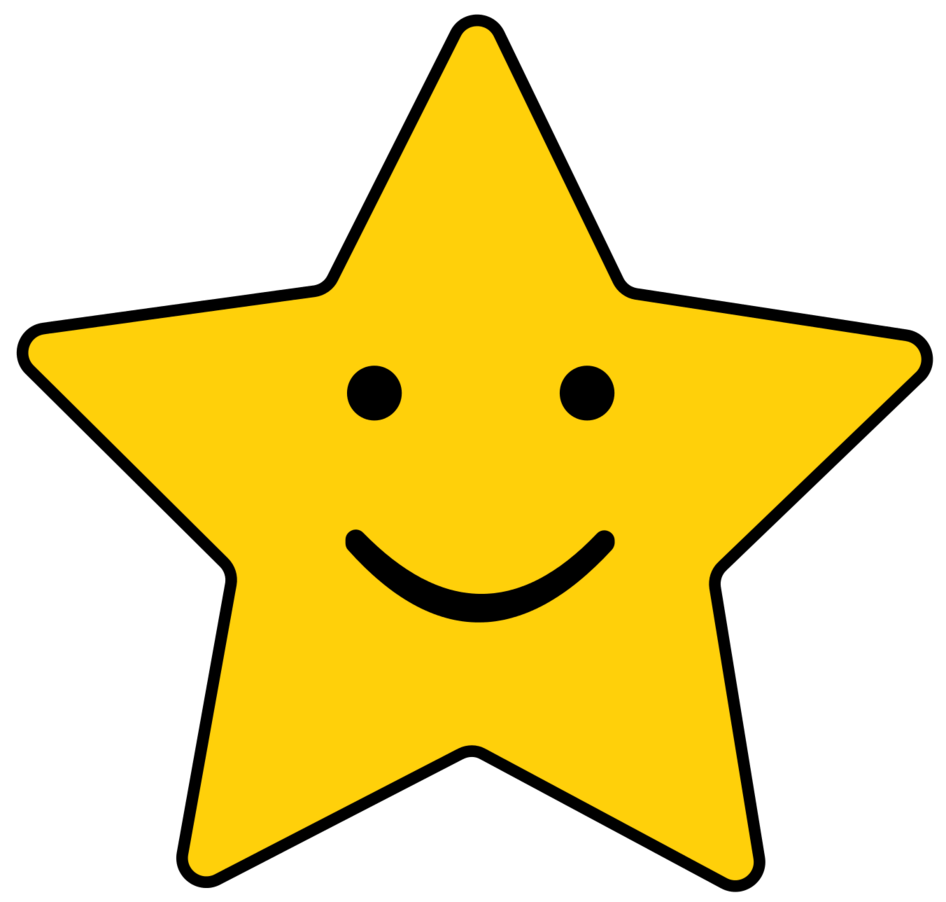 Star smiling clipart