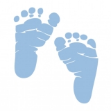 Blue baby footprints clipart