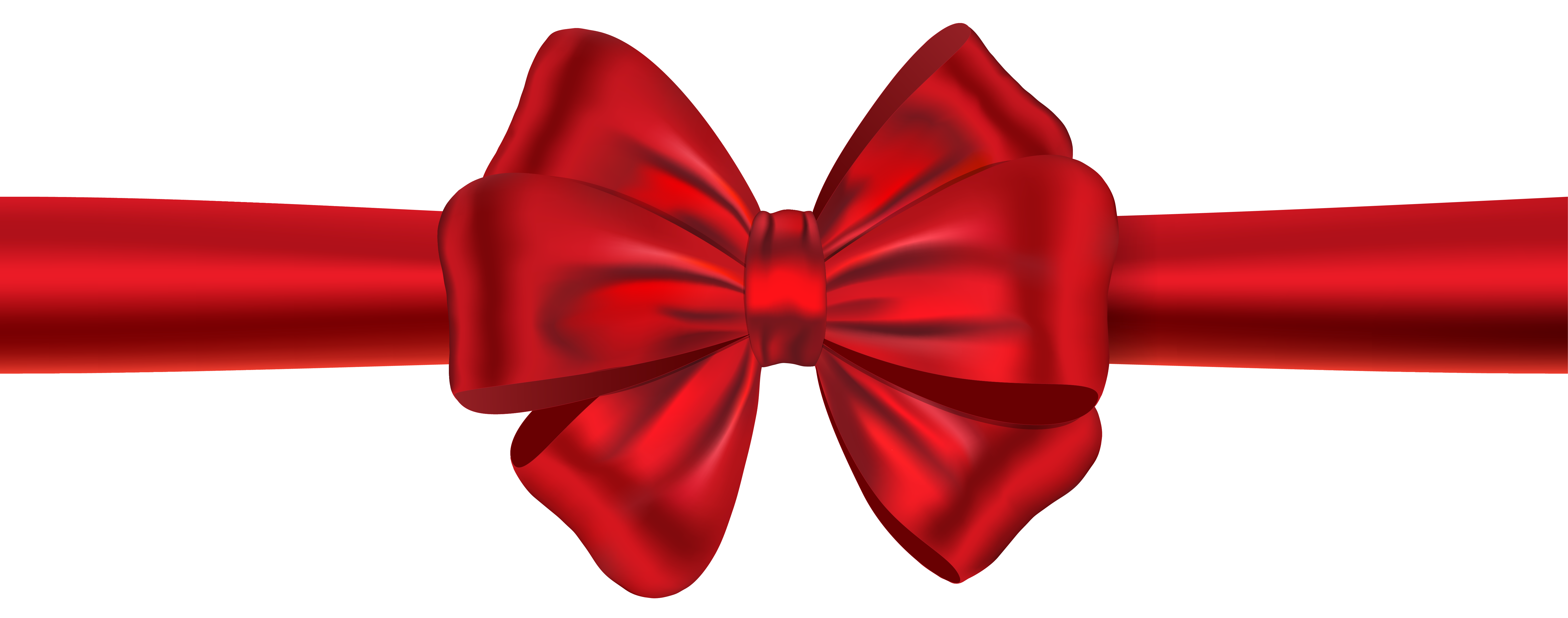 Red Ribbon with Bow PNG Clipart Image