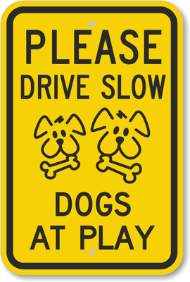 Pets & Dogs at Play Signs