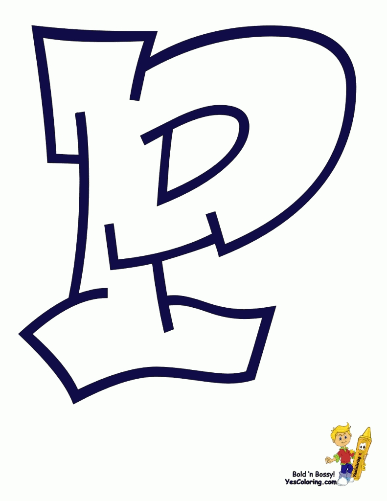 The Letter P In Graffiti Cool Graffiti Abc Coloring Pages Abc Free ...