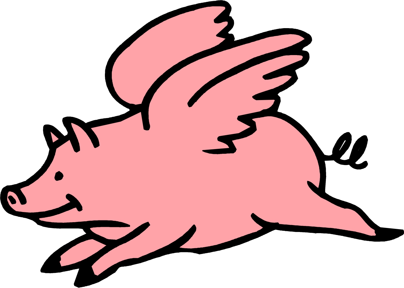 Drawing Flying Pig ClipArt Best