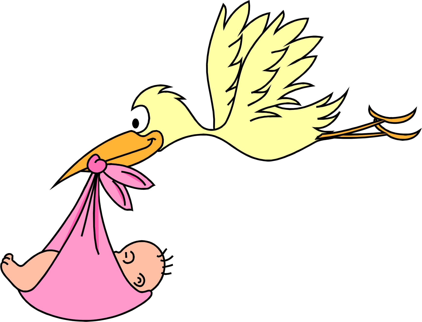 Cartoon Newborn Baby Girl | Free Download Clip Art | Free Clip Art ...